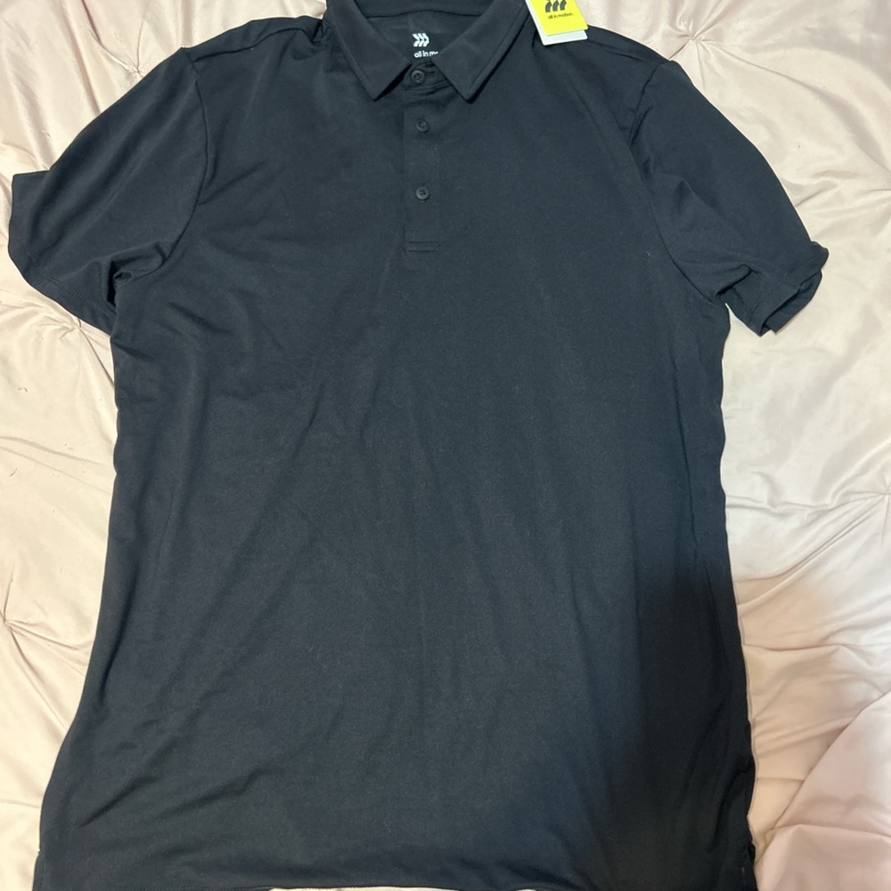 All in Motion Men's Black Polo Shirt